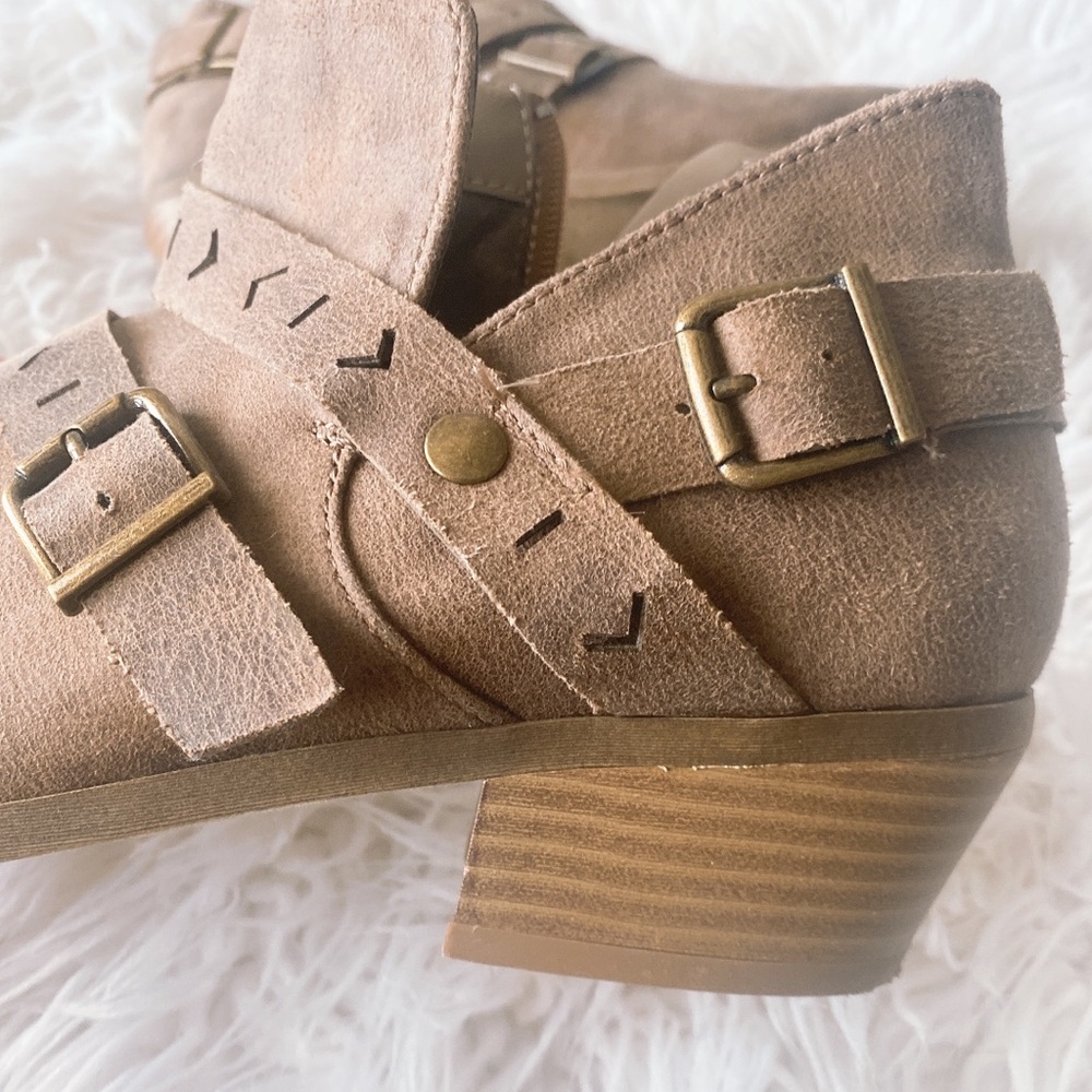 Brown Suede Booties - Picture 3 of 6